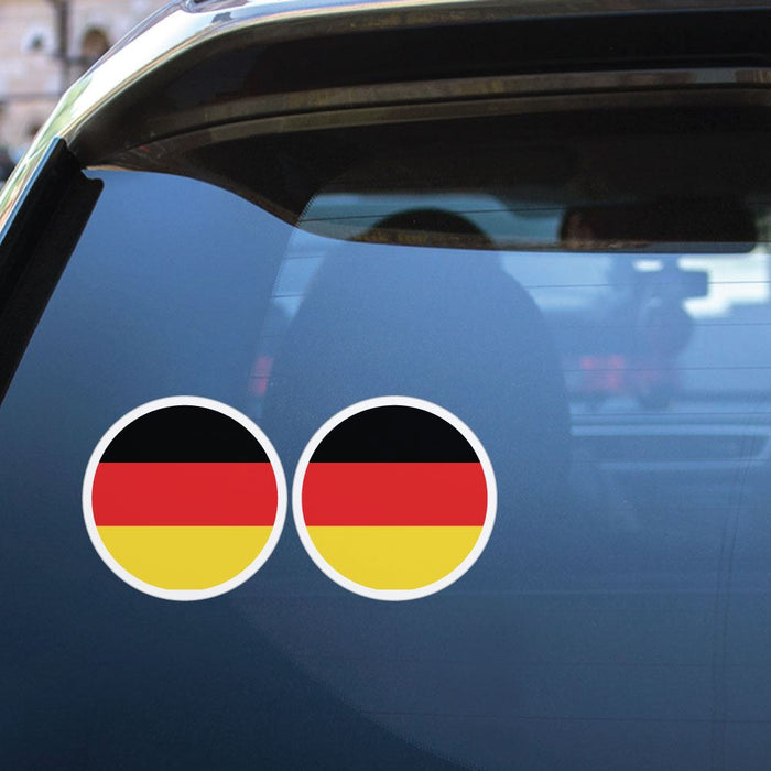 German Flag X2 Sticker Decal