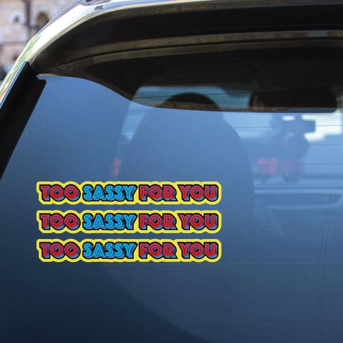 3X Too Sassy For You Sticker Decal