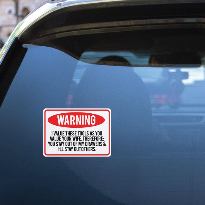 Warning Wife Funny Sticker Decal