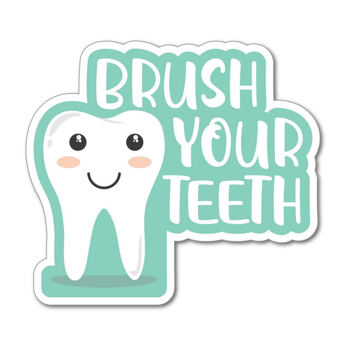 Brush Your Teeth Children Kids Encouragement Toothpaste Tooth Car Sticker Decal