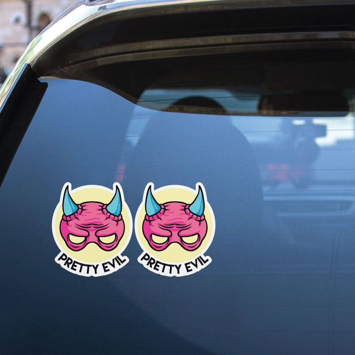2X Pretty Evil Sticker Decal | Grunge Stickers - Sticker Collective