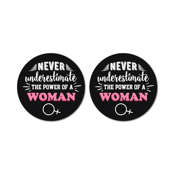 2X Never Underestimate A Woman Sticker Decal