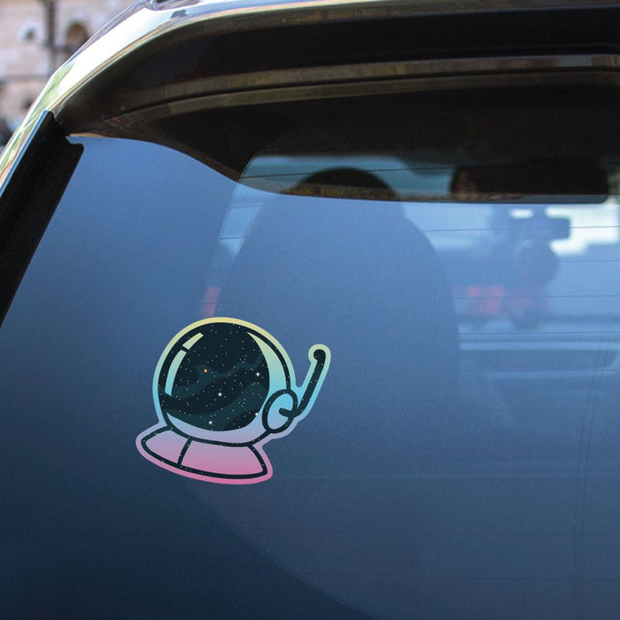 Astronaut Galaxy Reflection Sticker Decal