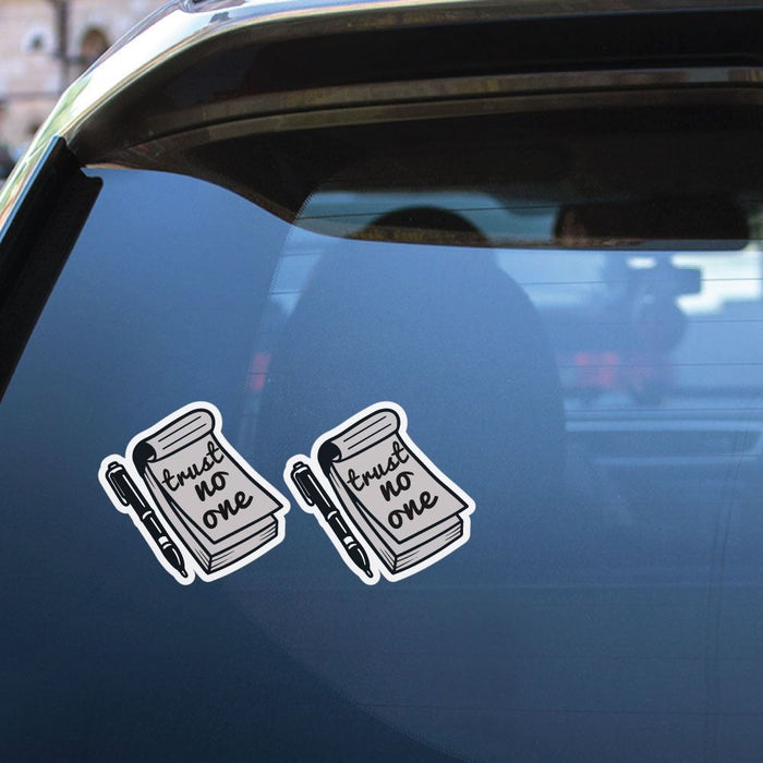 2X Note To Self Trust No One Sticker Decal