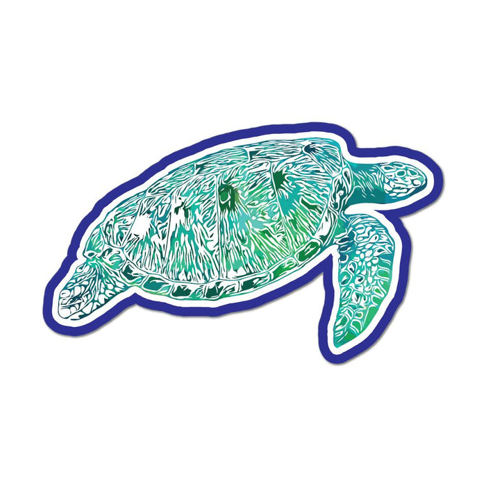Turtle Ocean Waves Sea Wildlife Save Animal Ban Straws  Car Sticker Decal