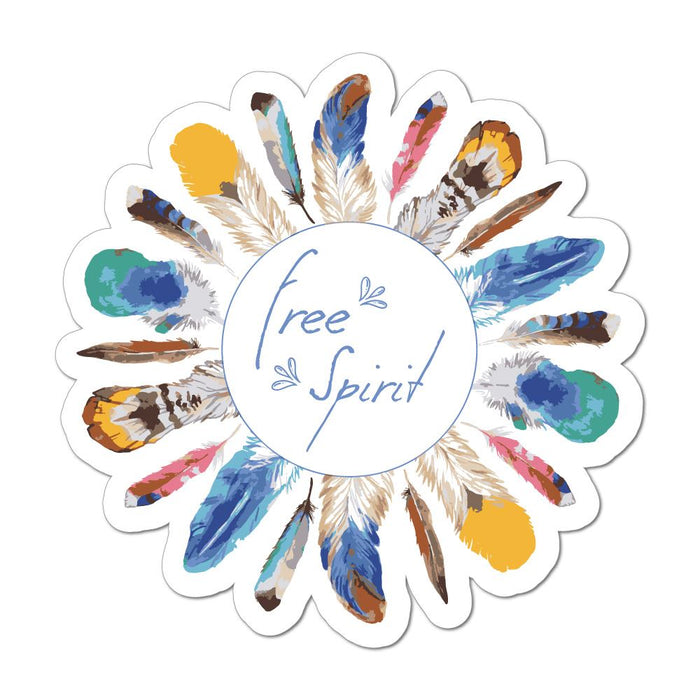 Free Spirit Feather Car Sticker Decal