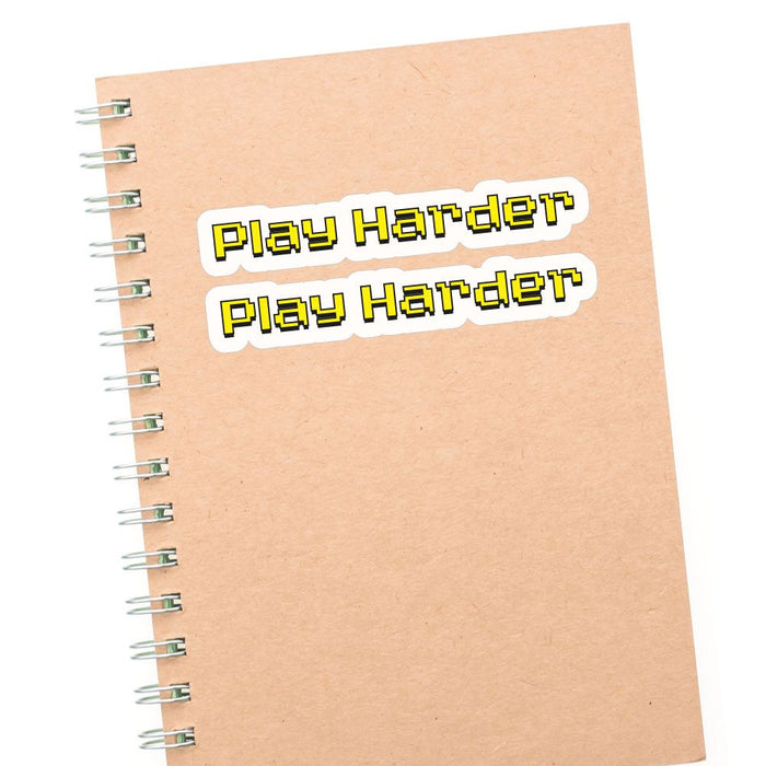 2X Play Video Games Harder Sticker Decal