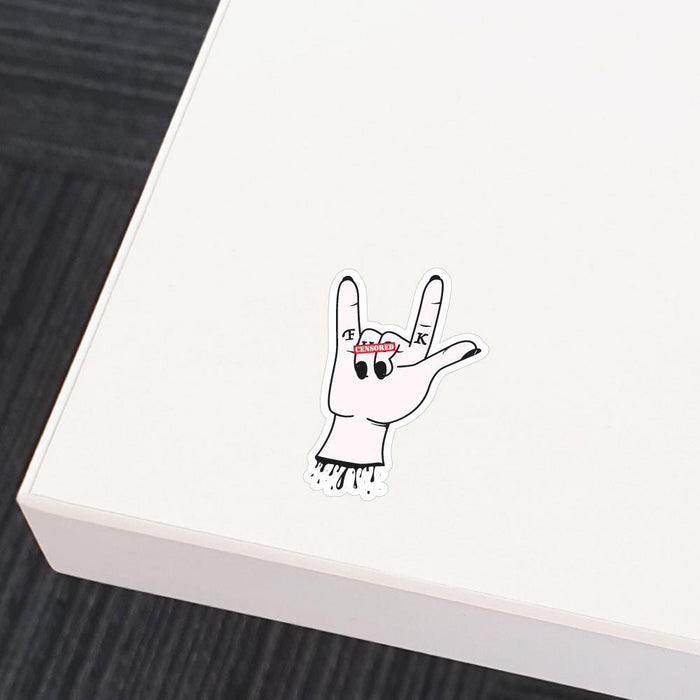 Fun Sticker F Off F Off Hand Sticker Decal | Funny Stickers - Sticker Collective