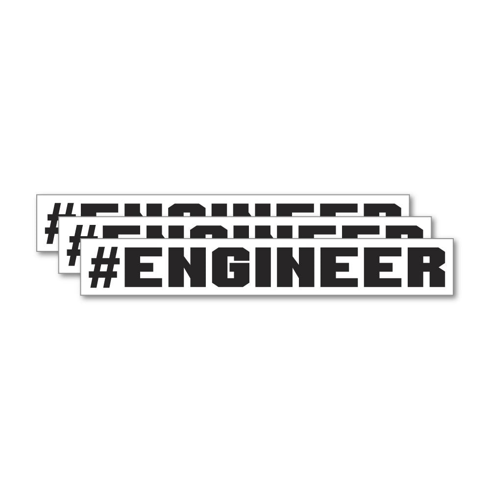 3X Engineer Sticker Decal | Geek Stickers - Sticker Collective