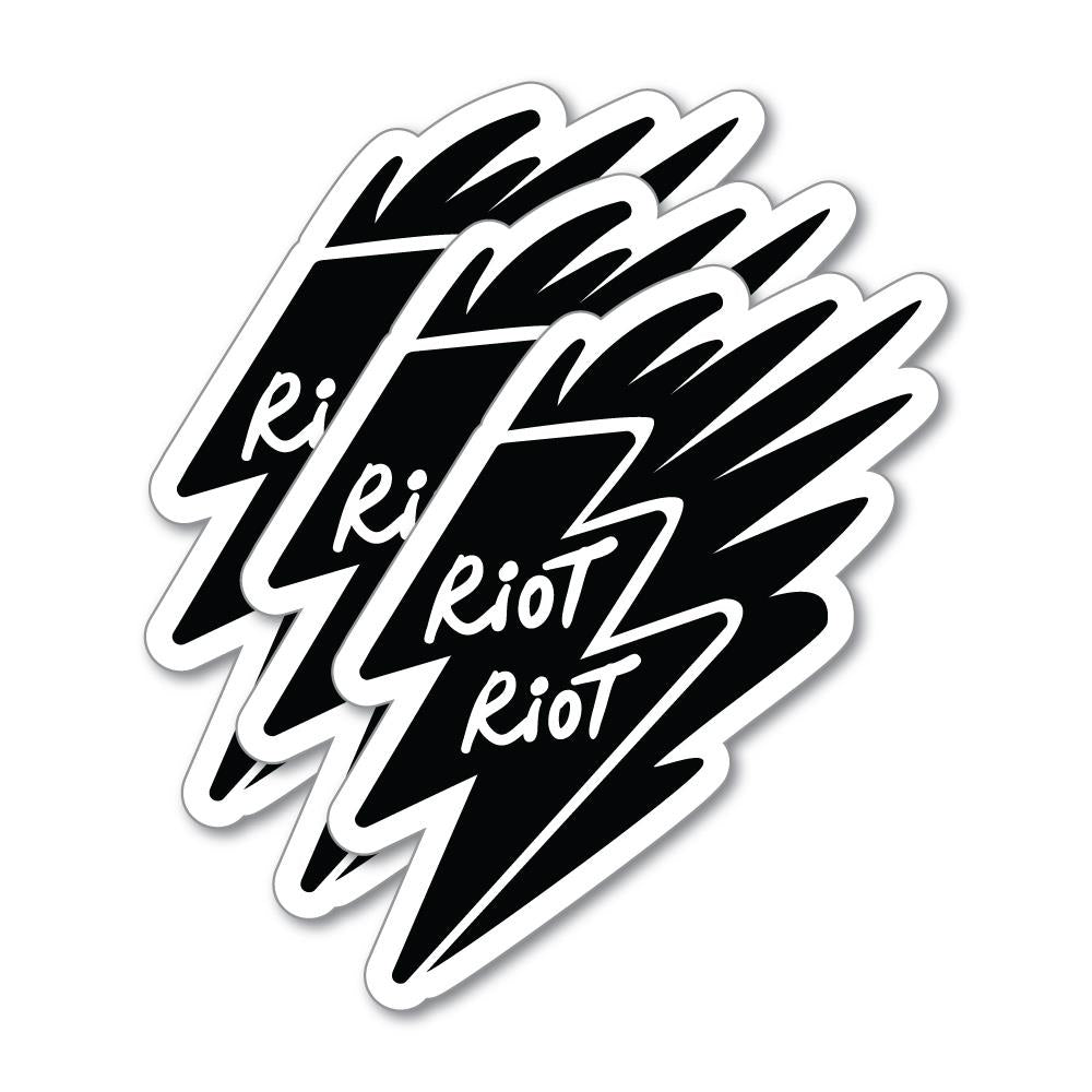 3X Lets Cause A Riot Sticker Decal | Grunge Stickers - Sticker Collective