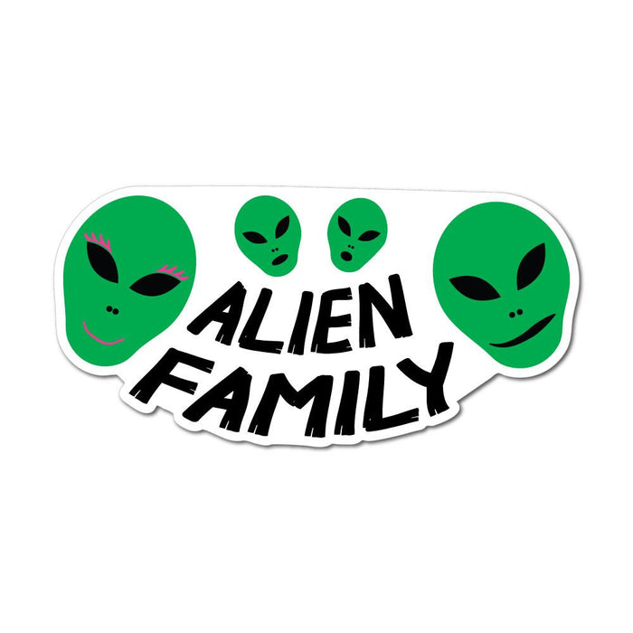 Alien Family Sticker Decal