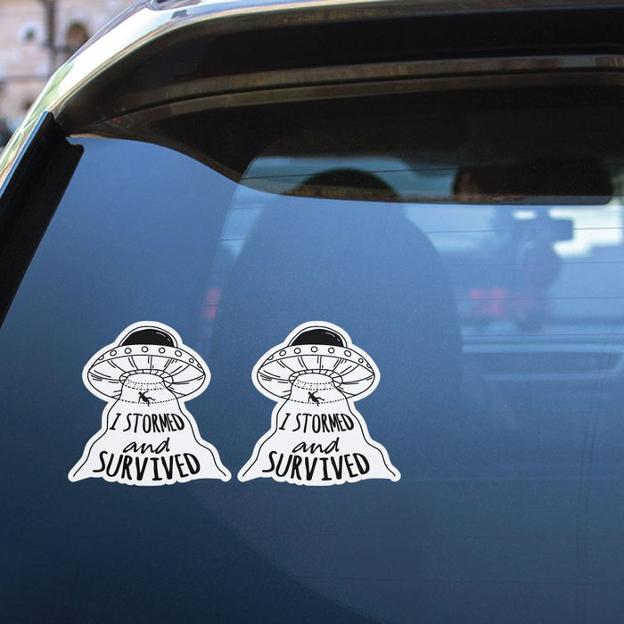 2X Stormed And Survived Sticker Decal
