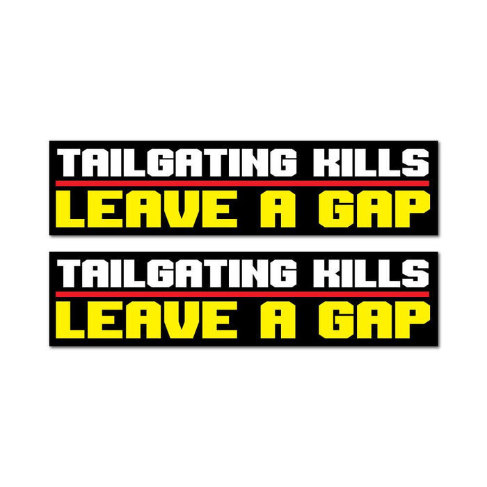2X Leave A Gap Tailgate Sticker Decal
