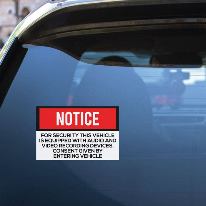 Audio And Video Recording Notice Sticker Decal