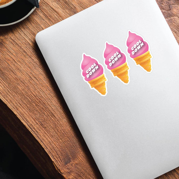 3X Cool Down Ice Cream Sticker Decal