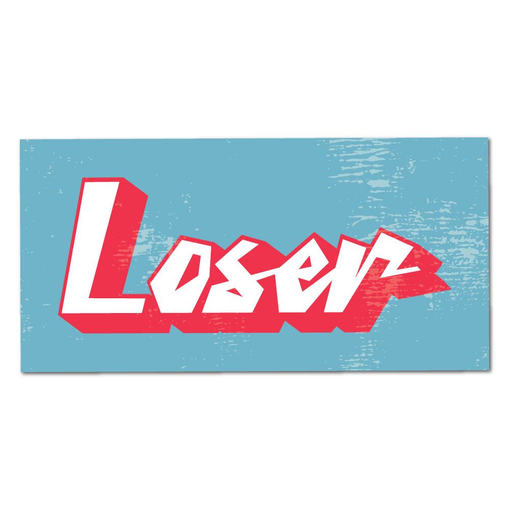 Loser Sticker Design Loser Sticker Decal | Funny Stickers - Sticker Collective