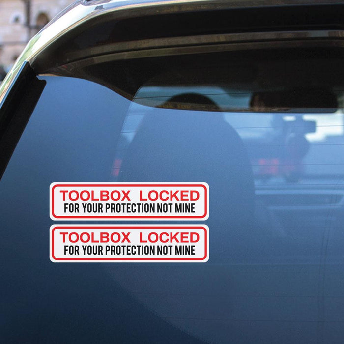 2X Toolbox Locked Protect Sticker Decal