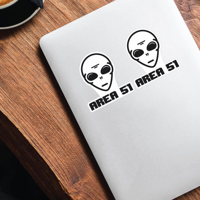 2X Area 51 Aliens Sticker Decal