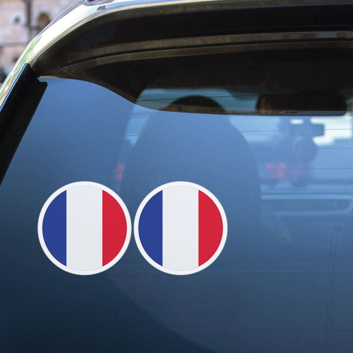 French Flag X2 Sticker Decal