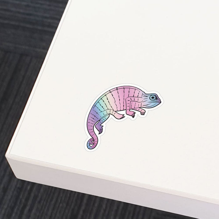 Colourful Chameleon Sticker Decal Cute Lizard Trippy