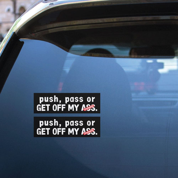 2X Push Sticker Decal