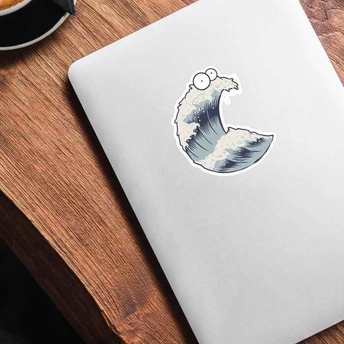 Wave With Eyes Sticker Decal