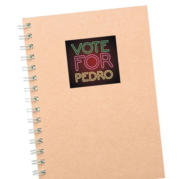 Vote For Pedro Neon Sign Sticker Decal