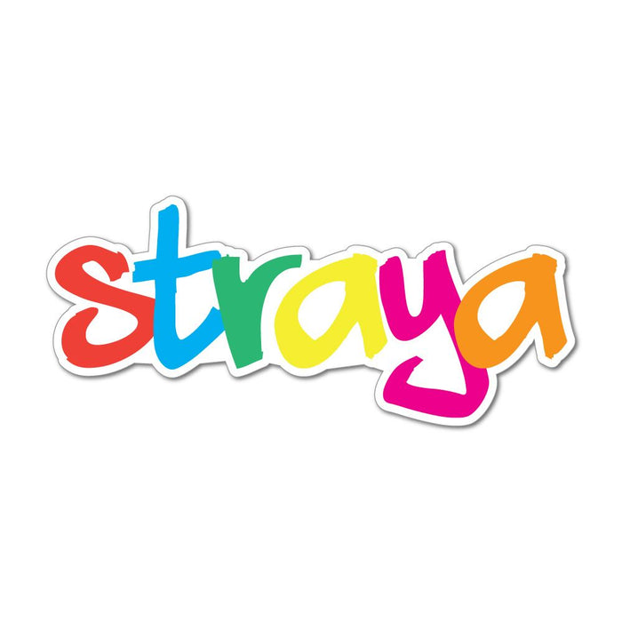 Straya Australia Type Rainbow Colourful Aussie Car Sticker Decal