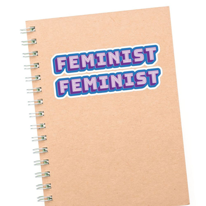 Retro Feminist X2 Sticker Decal