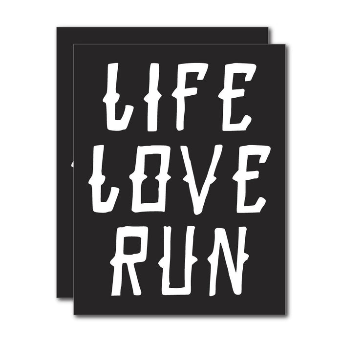 2X Life Love Run Sticker Decal
