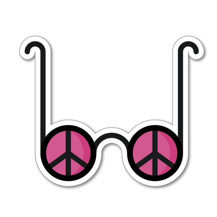 Hippie Sunglasses Sticker Decal