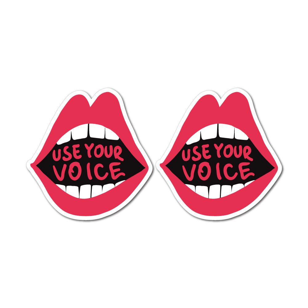 2X Use Your Voice Sticker Decal | Feminist Stickers - Sticker Collective