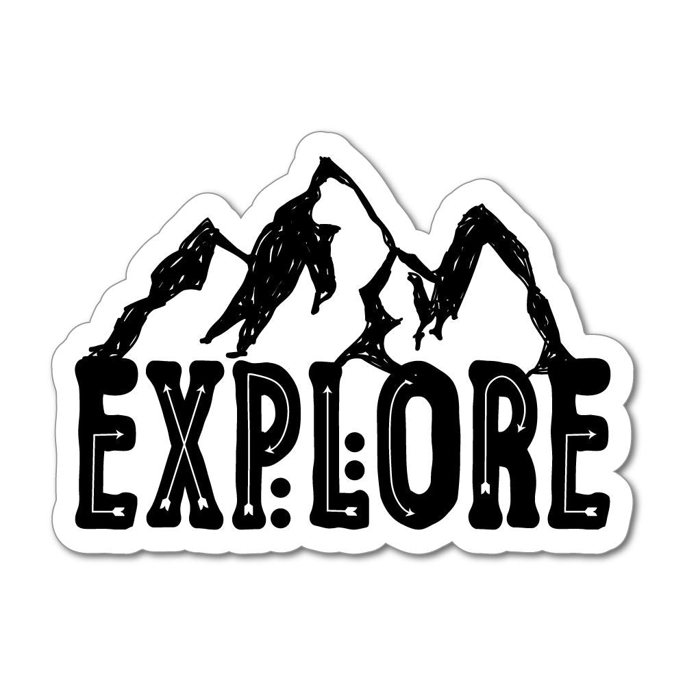 Explor Car Sticker Explore Travel Mountains Laptop Car Sticker Decal | Road Trip Stickers ...