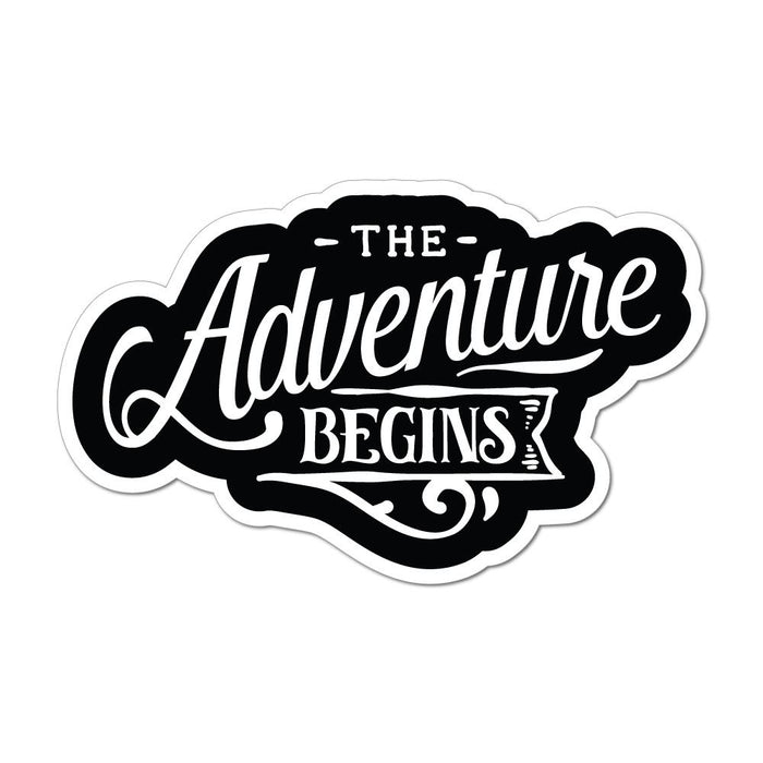 The Adventure Begins Laptop Car Sticker Decal