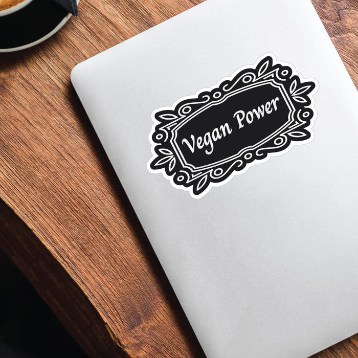 Vegan Power Badge Sticker Decal