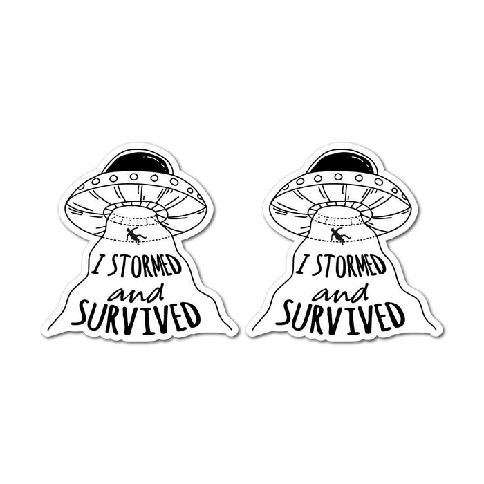 2X Stormed And Survived Sticker Decal