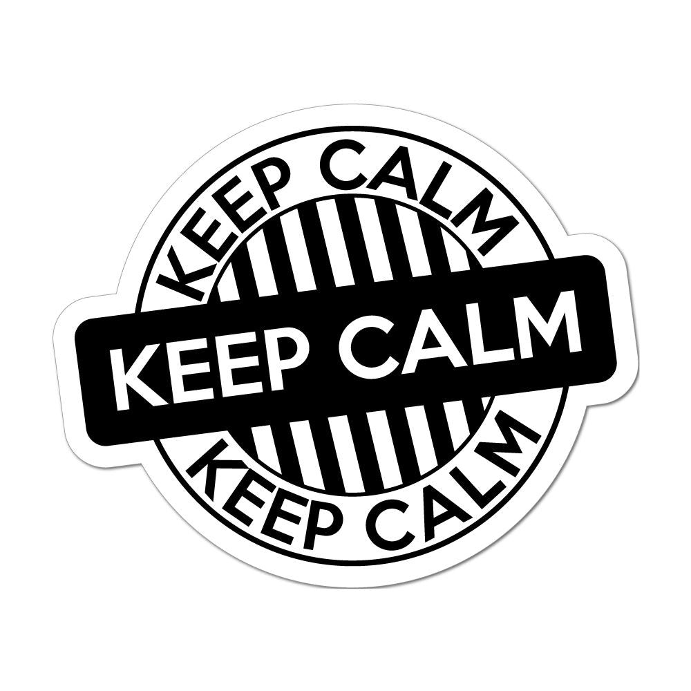 Keep Calm Seal Laptop Car Sticker Decal Good Vibes Stickers Sticker