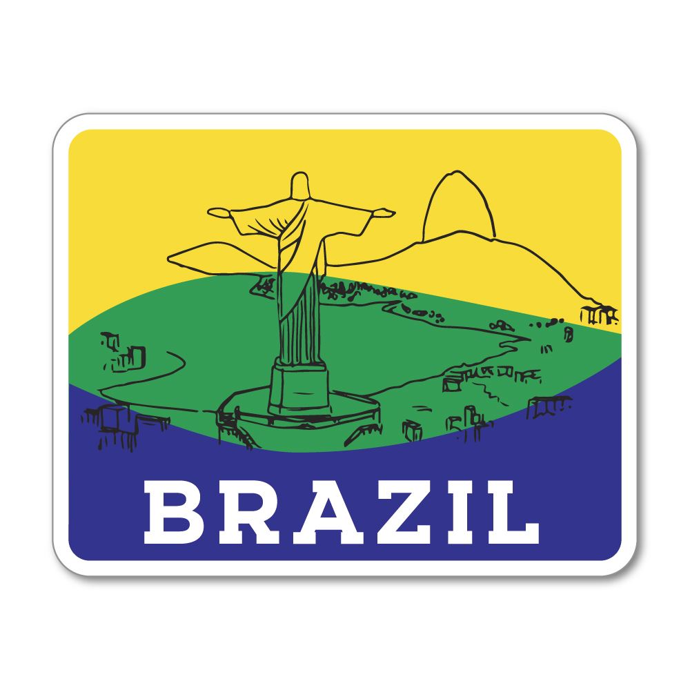Brazil Sticker Decal | Travel Stickers - Sticker Collective