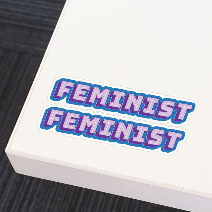 Retro Feminist X2 Sticker Decal