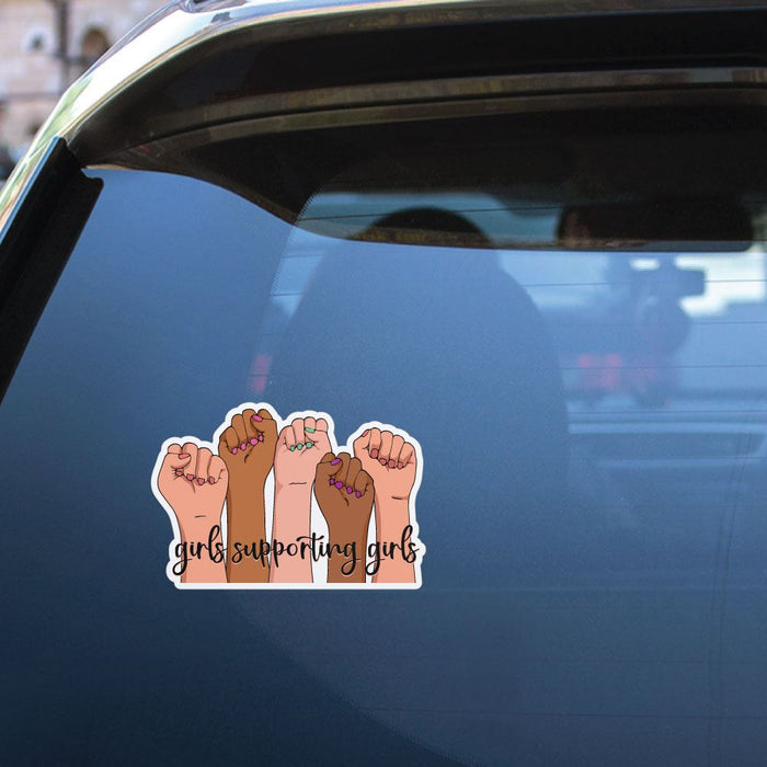 Girls Supporting Girls Sticker Decal