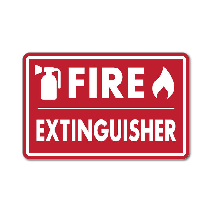 Fire Extinguisher Flame Red Sign Warning Safety Car Sticker Decal