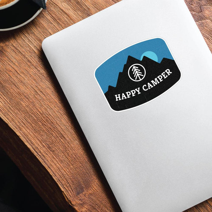 Happy Blue Mountains Camper Sticker Decal