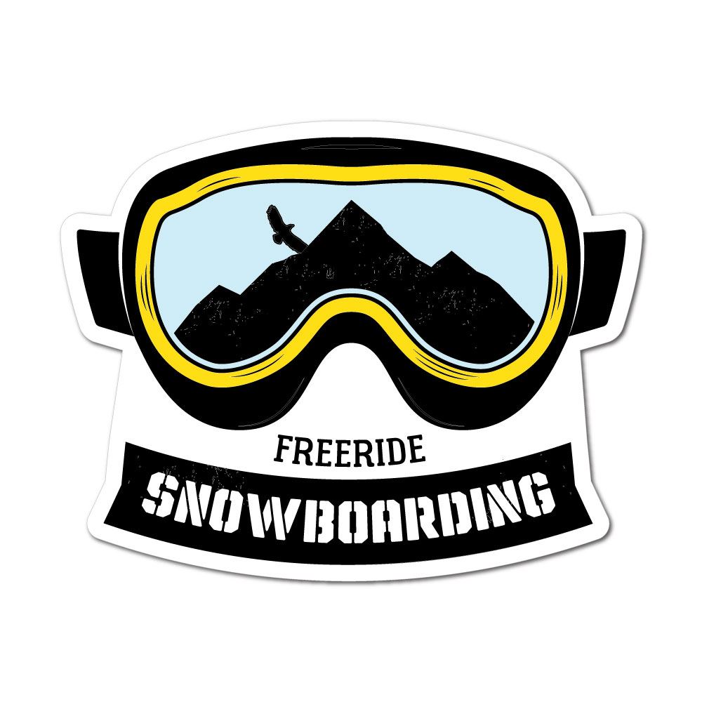 Free Fall Ride Sticker Freeride Snowboarding Sticker Decal | Sport Stickers - Sticker Collective