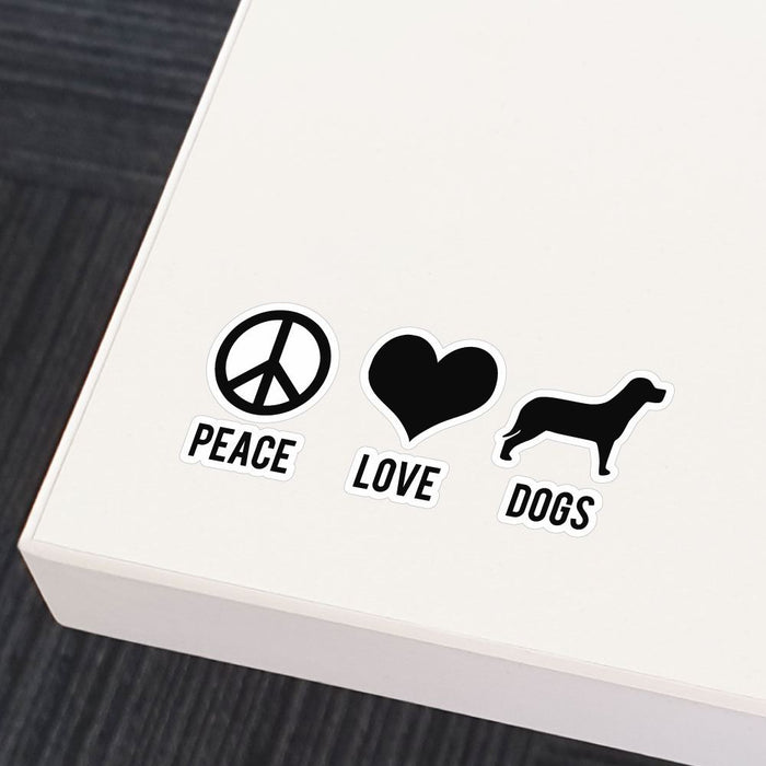 Peace Love Dogs Sticker Decal
