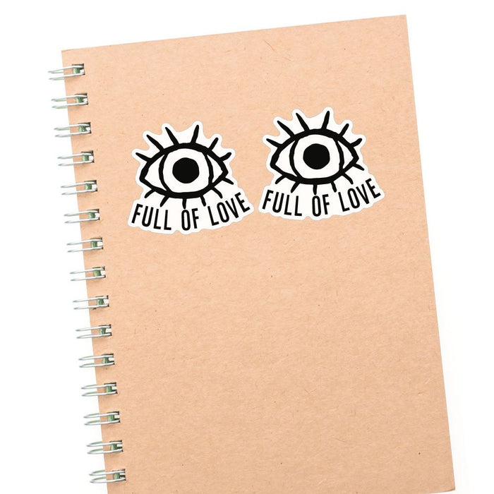 2X Eyes Full Of Love Sticker Decal