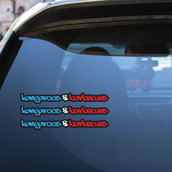 Kangaroos And Barbecues Sticker Decal