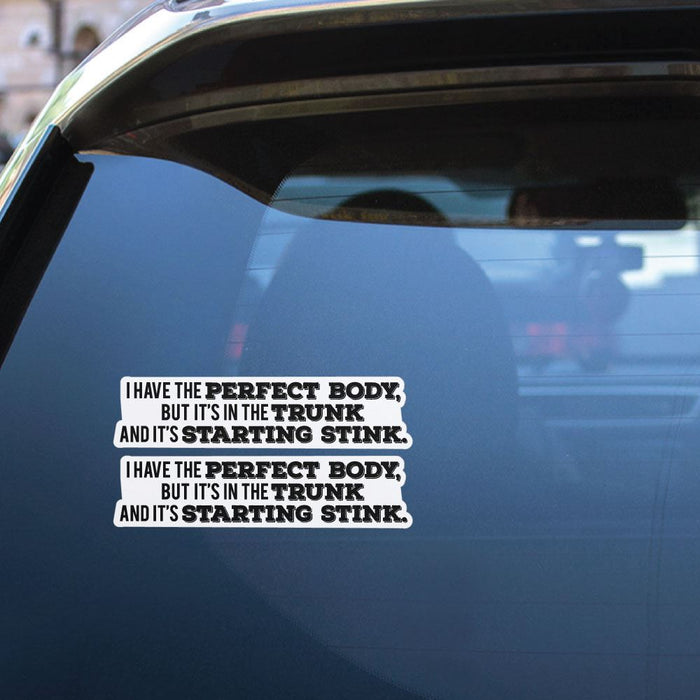 2X Perfect Body In The Trunk Sticker Decal