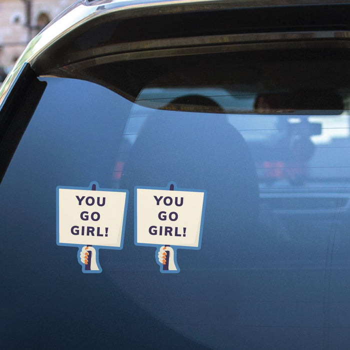 2X You Go Girl Sticker Decal