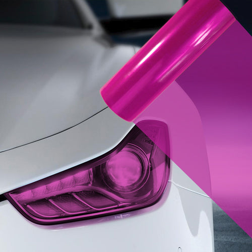 2X A4 Pink Car Headlight Fog Light Tint Film