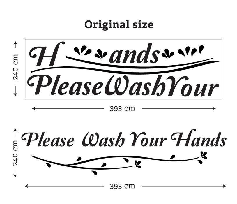 Please Wash Your Hand Wall Sticker